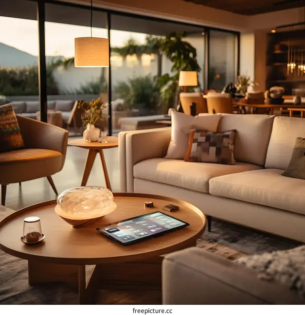 Cosy lounge interior with stylish furniture