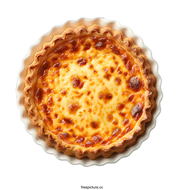 [Transparent Background PNG]Baked cheese tart isolated on white background