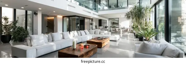 Modern Luxurious Open-Plan Living Room Design