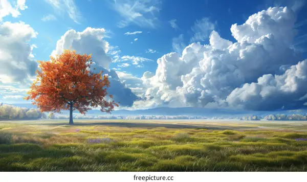 Lonely Tree in Autumn