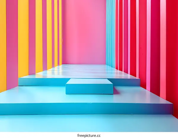Abstract Blue and Pink Striped Background