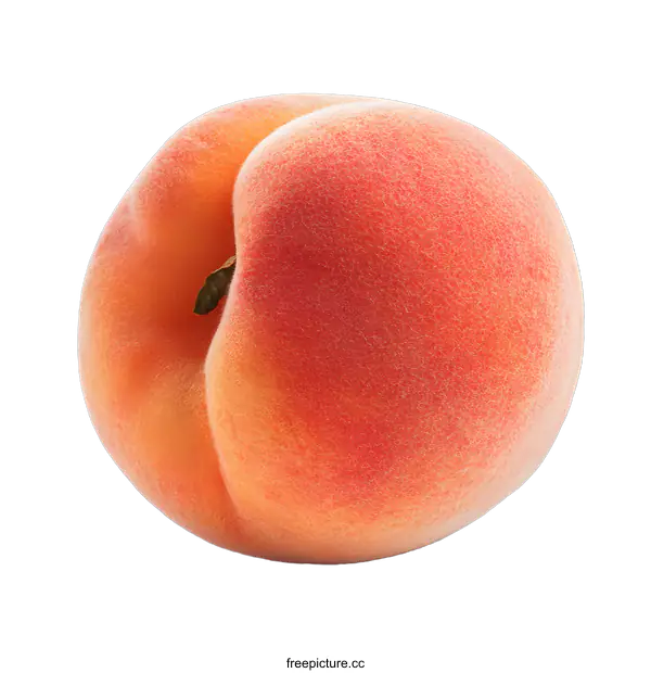 [Transparent Background PNG]Fresh Ripe Peach Isolated on White Background