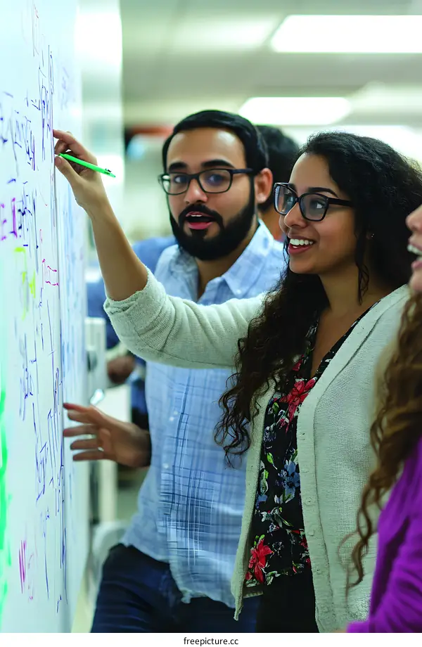 Collaborative Brainstorming Session with Diverse Team Members