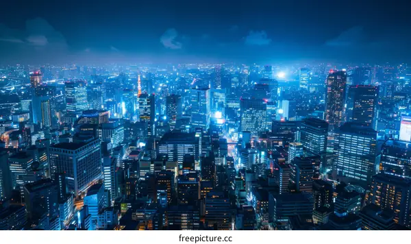 Tokyo Skyline at Night: A Panoramic View of Japan's Capital