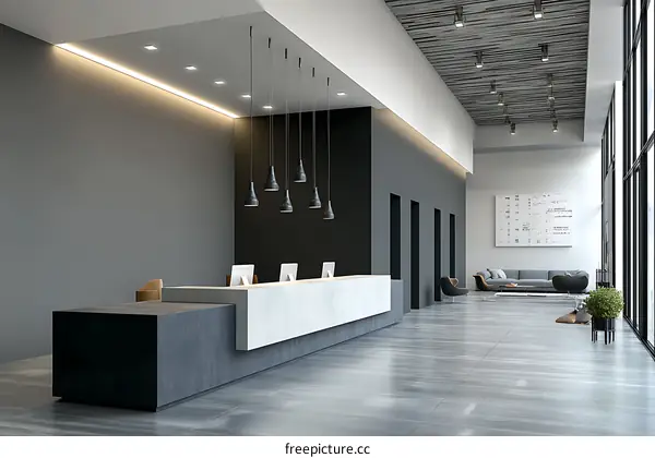 Modern Minimalist Office Lobby Design