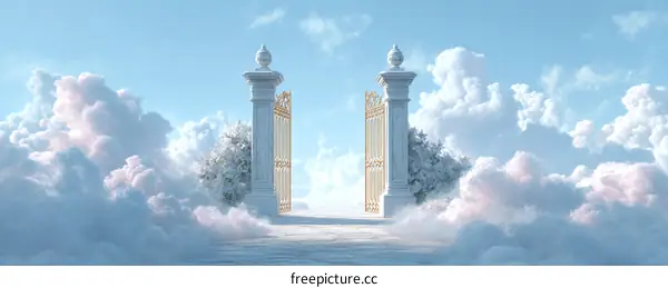 Heavenly Gates to the Sky Illustration