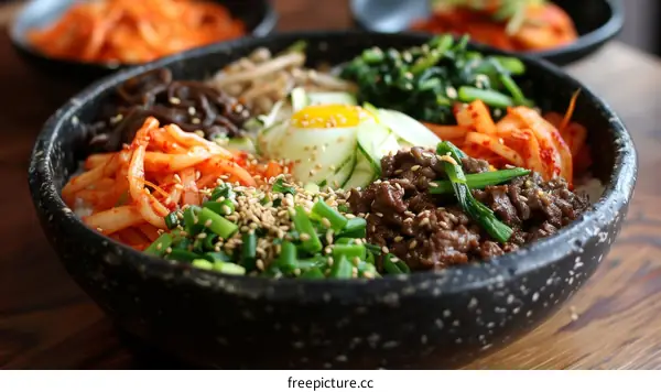 A Colorful and Vibrant Korean Dish: Bibimbap