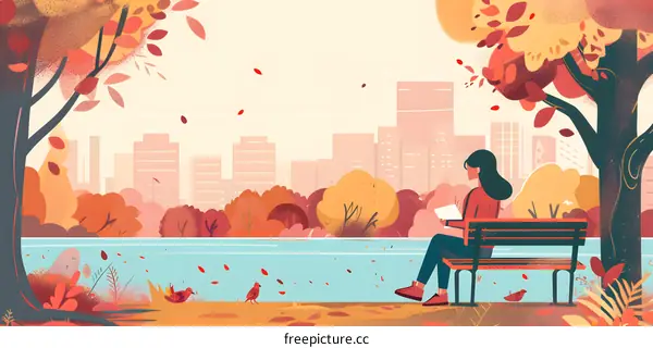 Autumn Day in the City Park