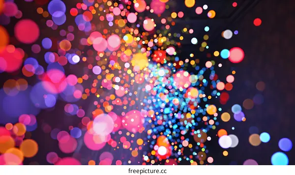 Abstract Colorful Bokeh Background with Circles