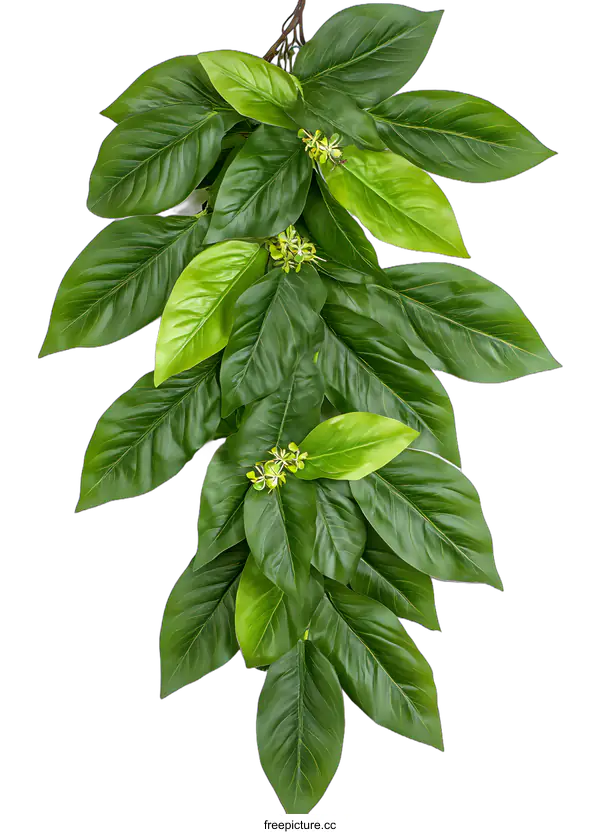 [Transparent Background PNG]Green Leaves on White Background