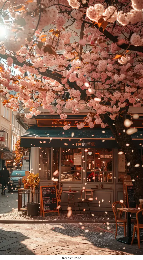 Relaxing European Cafe Atmosphere