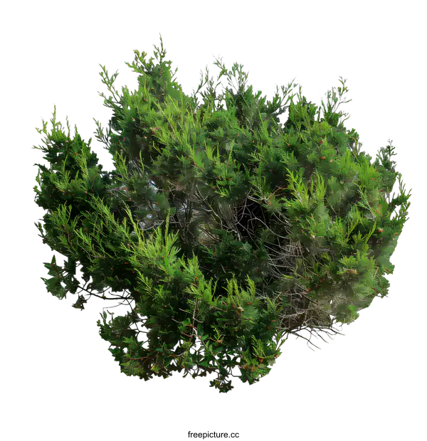 [Transparent Background PNG]Green Bush with White Background