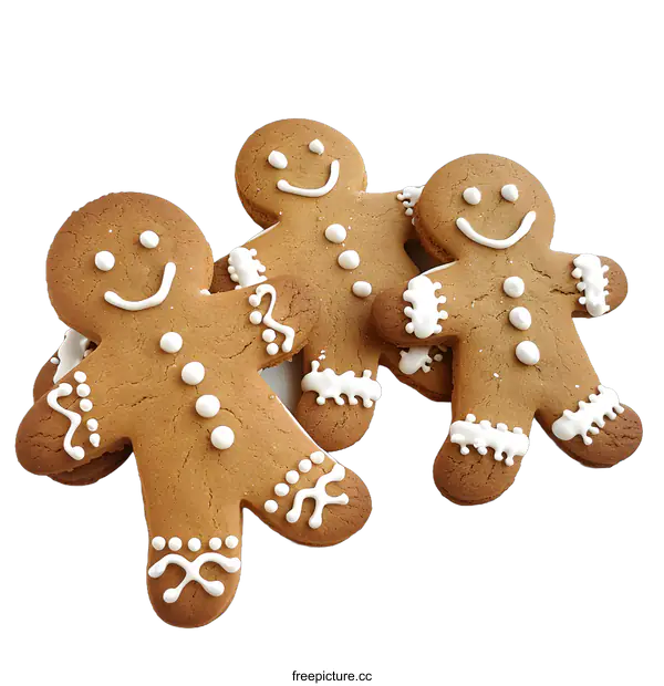 [Transparent Background PNG]Gingerbread Men on White Background