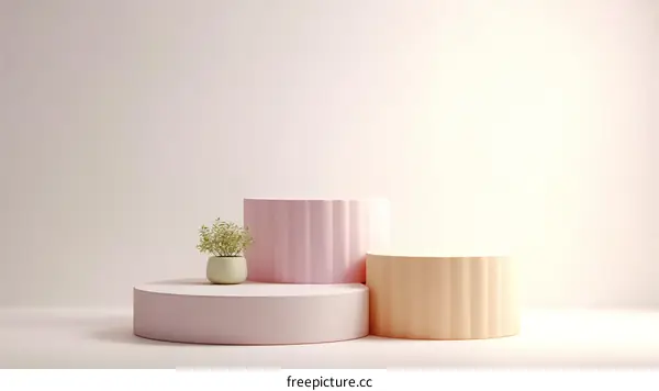 Pastel Colored Display Stands
