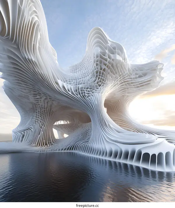 Abstract Futuristic Architecture Design Concept