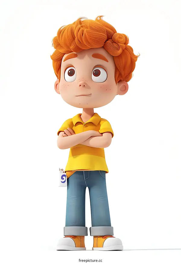 3d cartoon character boy