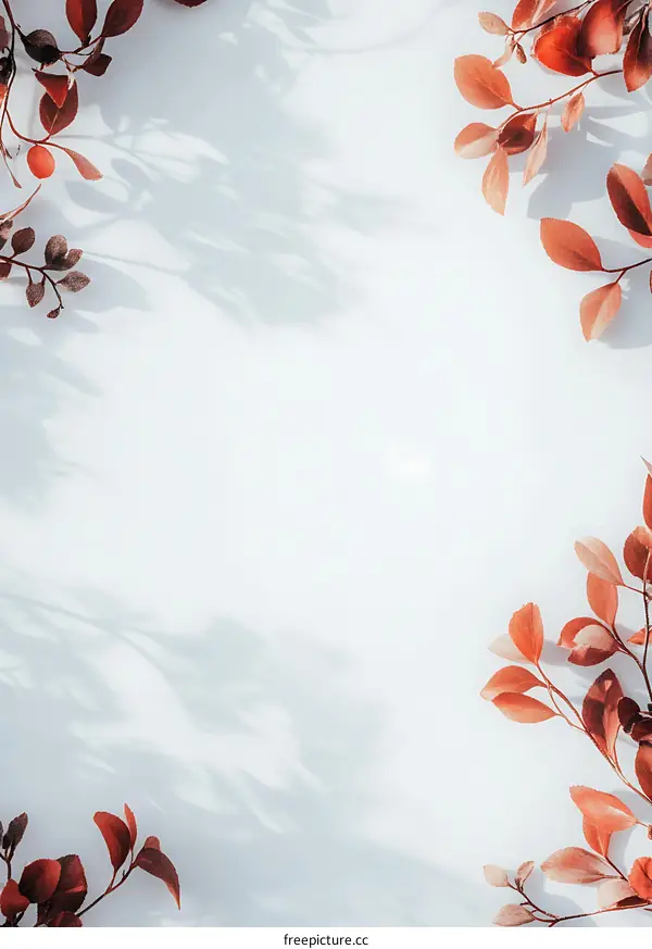 Autumn Leaves Frame Background with Copy Space
