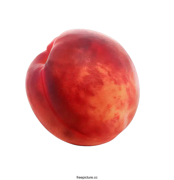 [Transparent Background PNG]Fresh Ripe Peach Isolated on White Background