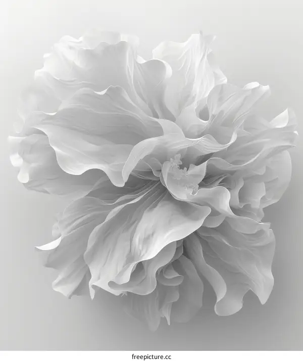 Abstract Monochrome Flower Art