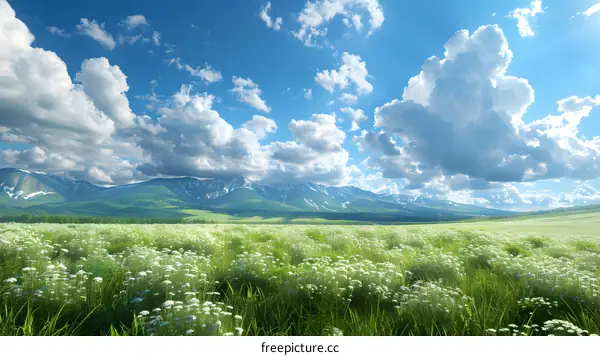 Alpine meadow in the height of summer