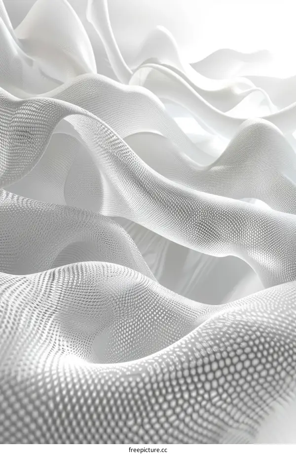 White Fabric Waves