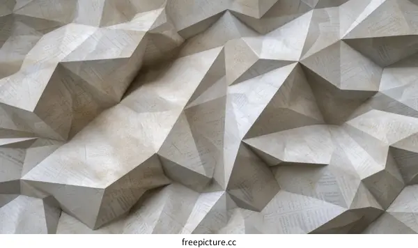 3D rendering of a rough concrete wall with beveled edges