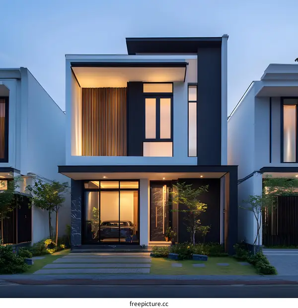 Modern Two Story House With Minimalist Design