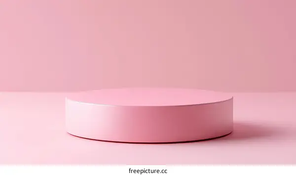 Pink Round Display Podium for Products
