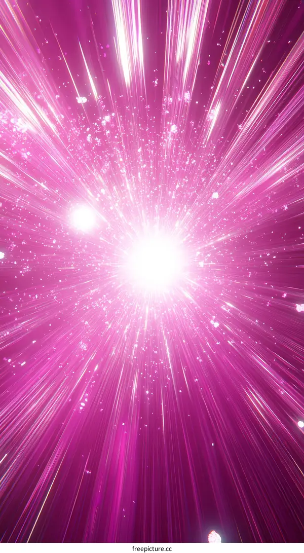 Radiant Pink Explosion Abstract Background Design
