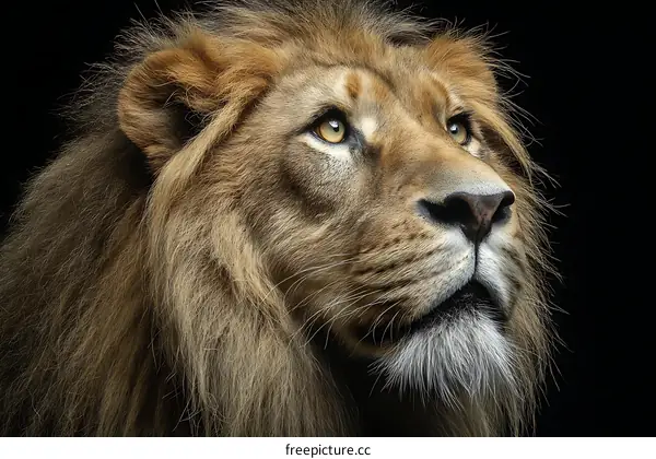 Majestic Lion Portrait Close-up