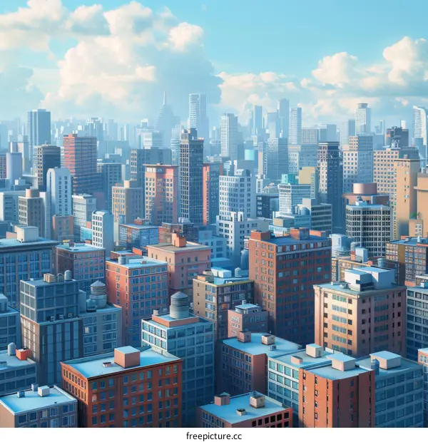 Cityscape of a Large American City