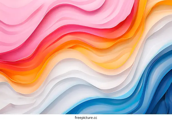Abstract Colorful Waves Background