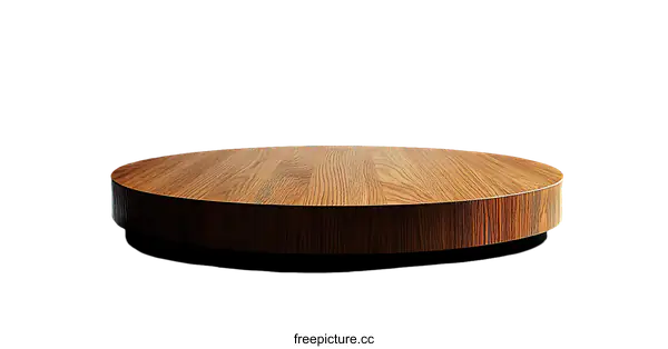 [Transparent Background PNG]Modern Wooden Round Table Display