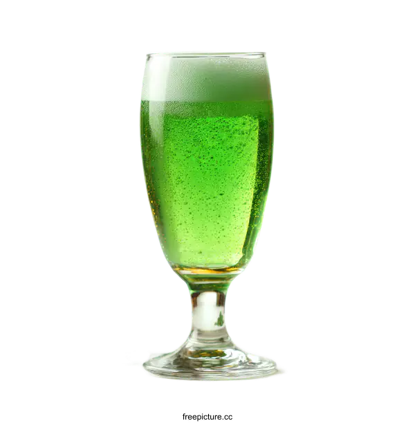 [Transparent Background PNG]Glass of Green Beer on St Patricks Day