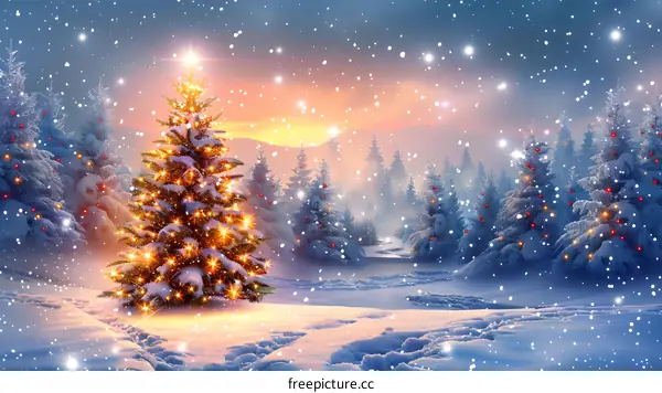 Christmas Snow Scene