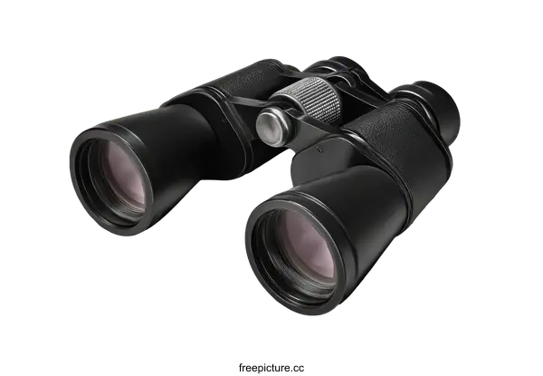 [Transparent Background PNG]Black Binoculars on a White Background