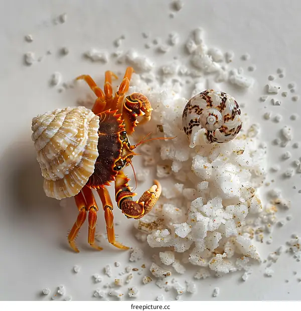 Hermit Crab and Seashells
