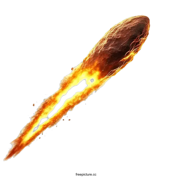 [Transparent Background PNG]Fire Trail In The Night Sky