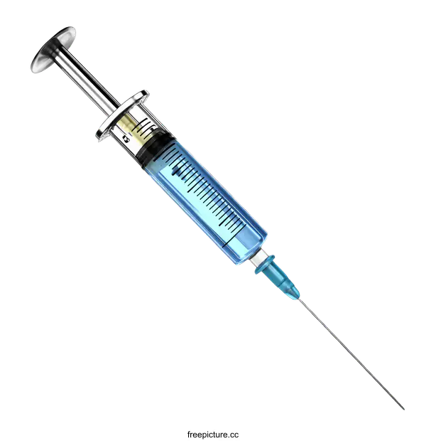 [Transparent Background PNG]Medical Syringe Illustration for Healthcare