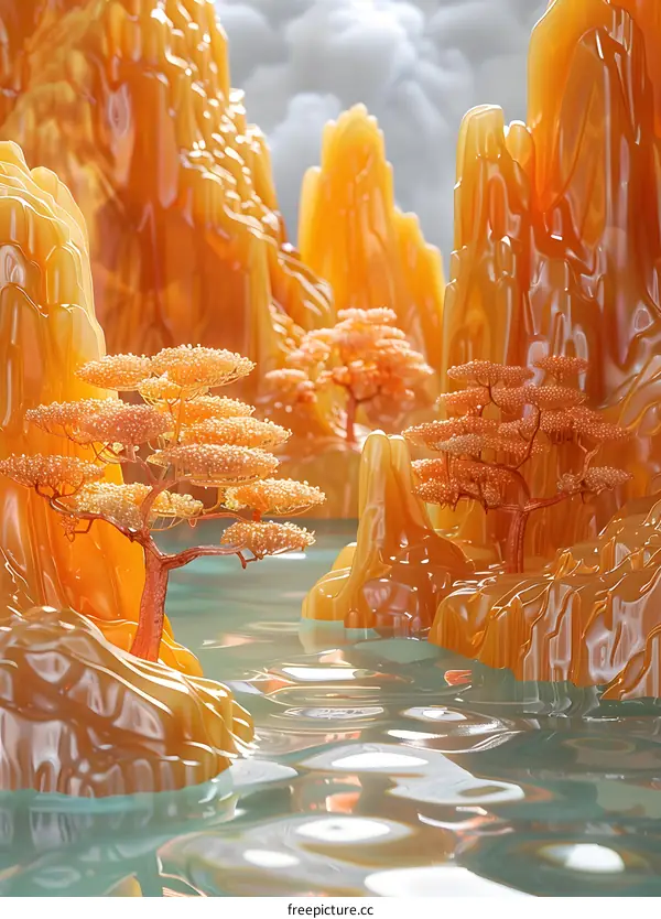 Artificial Mountains and Trees