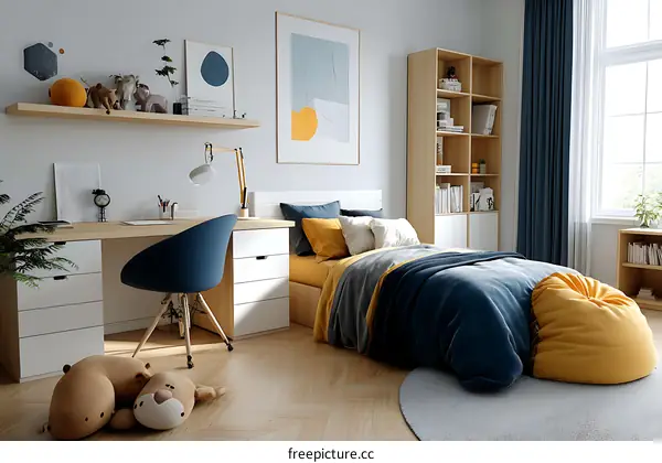 Cozy Childrens Bedroom with Modern Decor