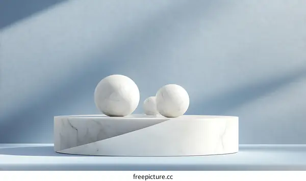 Modern Minimalist Marble Display Pod