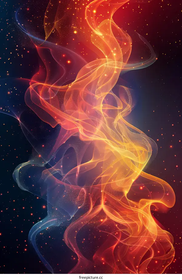 Fiery Nebula: A Cosmic Dance of Light and Energy