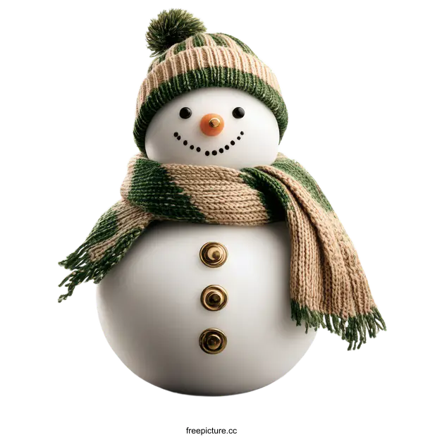 [Transparent Background PNG]Adorable Snowman Illustration for Holiday Season
