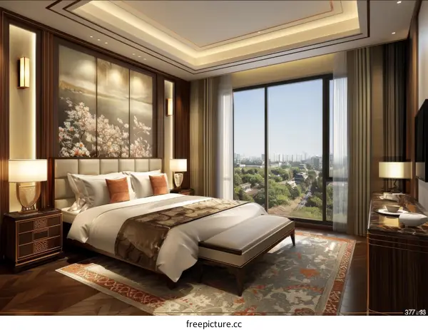 Luxury and Cozy Hotel Room with Modern and Classic Design