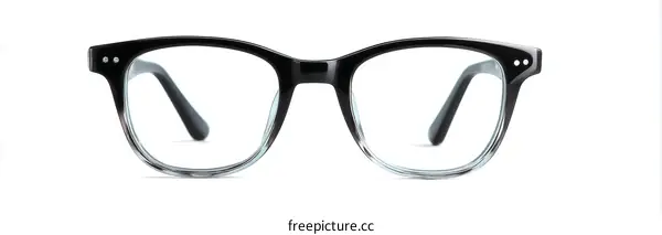 Modern Black and Transparent Frame Eyeglasses for Daily Use