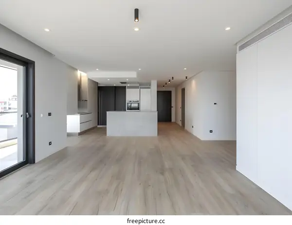 Modern Minimalist Apartment Interior Design With Open Floor Plan