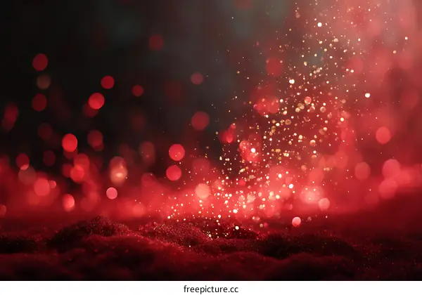 Red Glitter Bokeh Background Image
