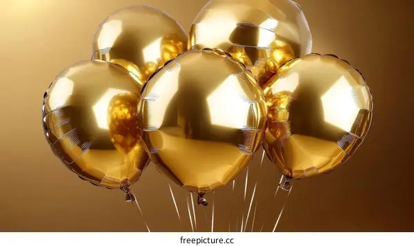 Golden Balloons Festive Celebration