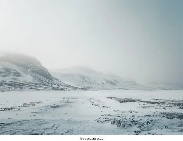 A Vast Snowy Mountain Landscape